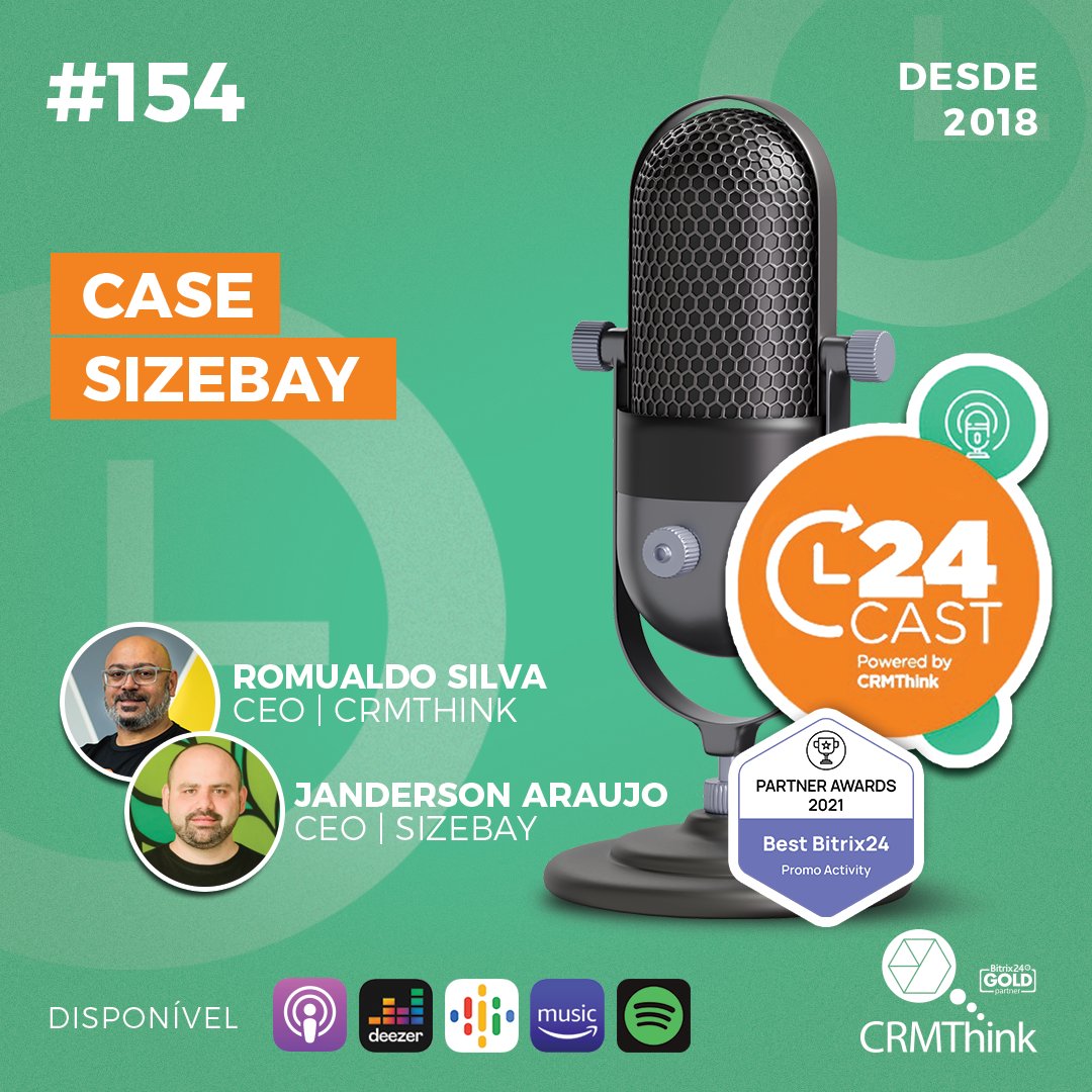 CrmThink's tweet photo. No episódio de hoje, convidamos o Janderson Araújo, da Sizebay, para falar mais sobre de que forma o Bitrix24 ajudou o seu negócio com o passar dos anos!
👉 Ouça agora mesmo: https://t.co/xyWVR4O3YC
#CRMThink #CRM #Bitrix24 #24Cast https://t.co/4eDoyuqXQM