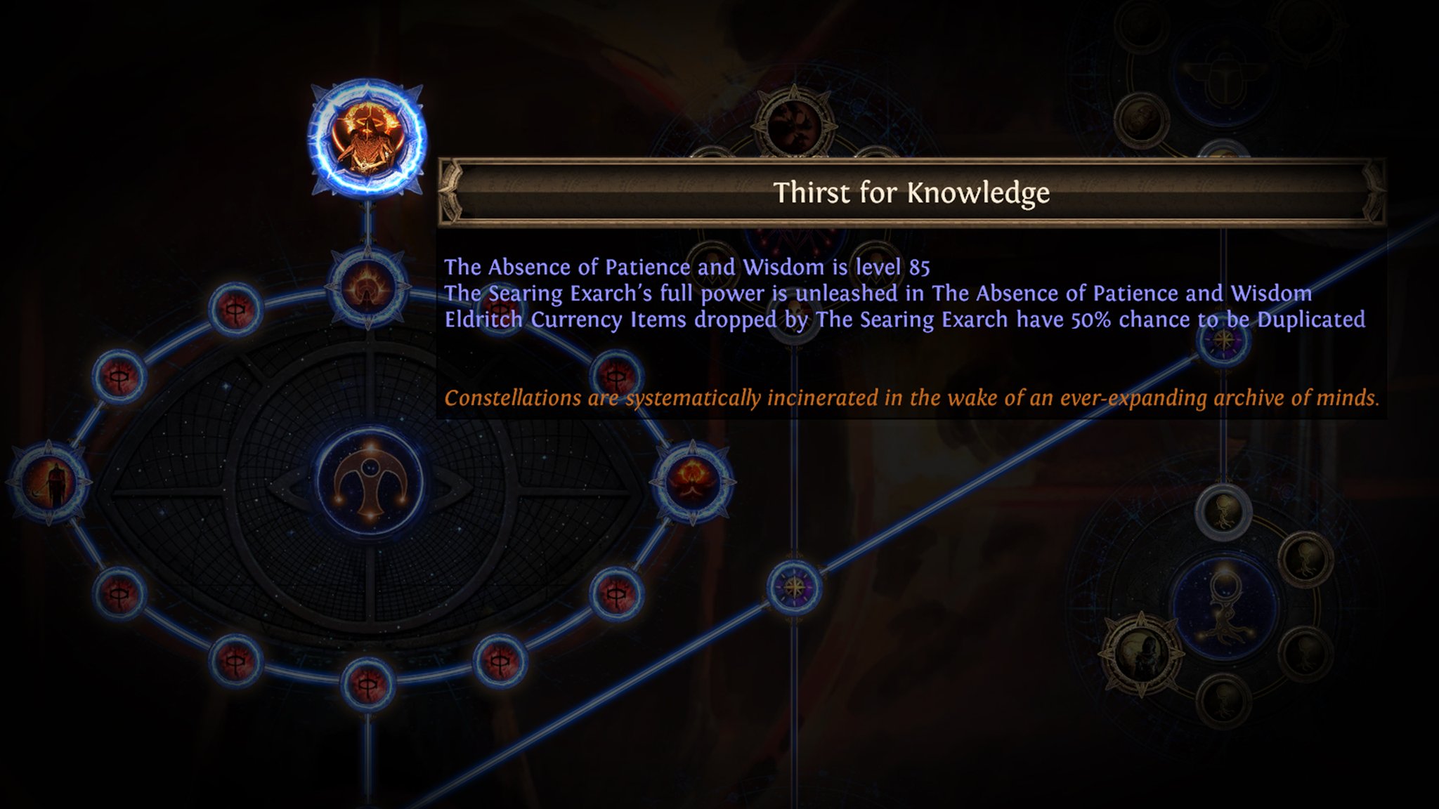 Path of Exile on X: Six of the new keystones on the Atlas Passive Tree  create uber versions of Path of Exile's pinnacle boss fights: Venarius,  Sirus, The Maven, The Searing Exarch, The Eater of Worlds, The Shaper and  The Uber Elder. Be prepared to face