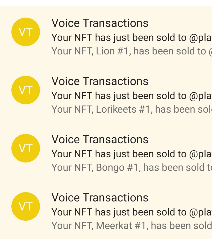 Vir2HaleReality's tweet photo. This is so awesome! My first @VoiceHQ NFT artwork creations are selling, I've been advertising in my @Multiverse_FTL #infiniverse storefront and they were purchased by someone who is from the infiniverse too (I don't know their twitter @ to tag them). https://t.co/KZBYktjzS8
