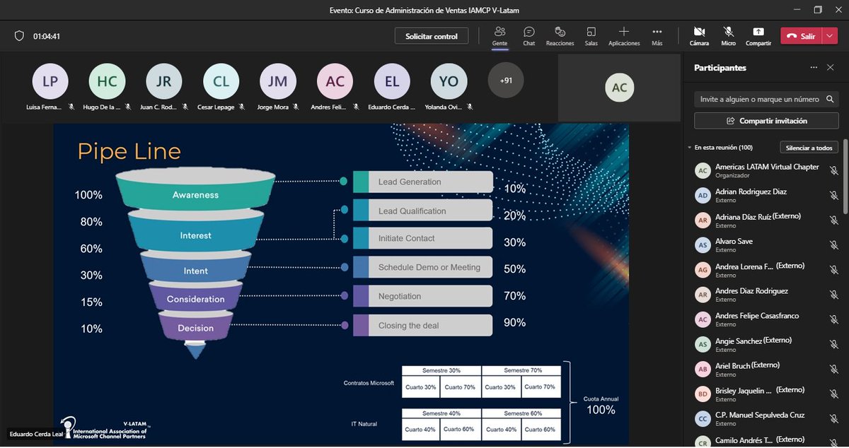 IAMCP_Col's tweet image. Agradecemos a los más de 100 asistentes a nuestro evento Curso Administración de Ventas, exclusivo para #SociosIAMCP.

¡Éxito total en asistencia! 

#IAMCPPartner #IAMCP #MSPartner