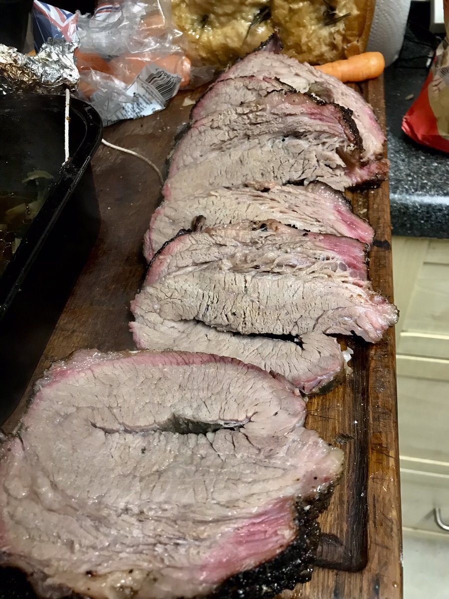 tantrictrevbbq's tweet photo. Brisket pot roast and @devonwoodsmoke bread all done on the bbq. Superb. #brisket #potroast #bbqbread #weber #BBQ https://t.co/BZp5f0ovEw
