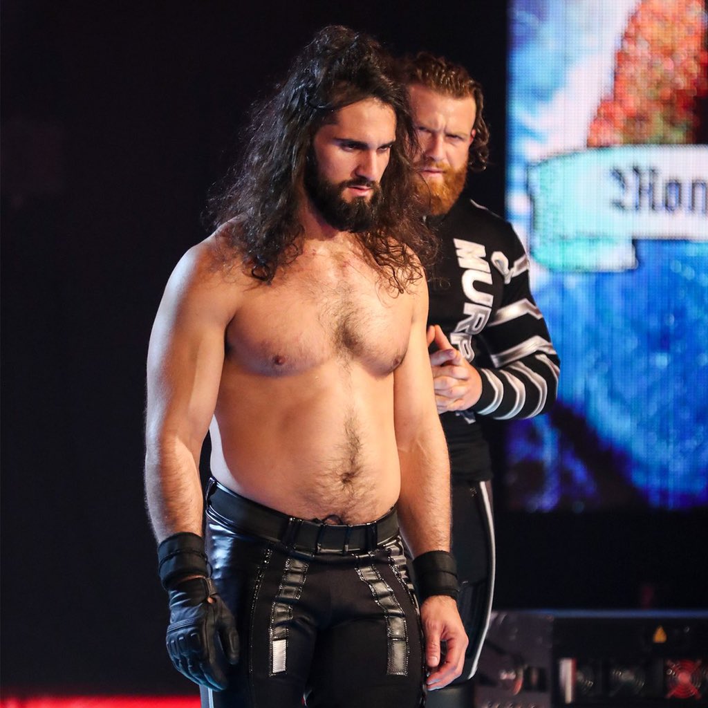 MenWrest's tweet photo. Seth Rollins going crazy on the same night Becky Lynch announced she was pregnant is the best character development in wrestling history. https://t.co/H1yb51LQl8