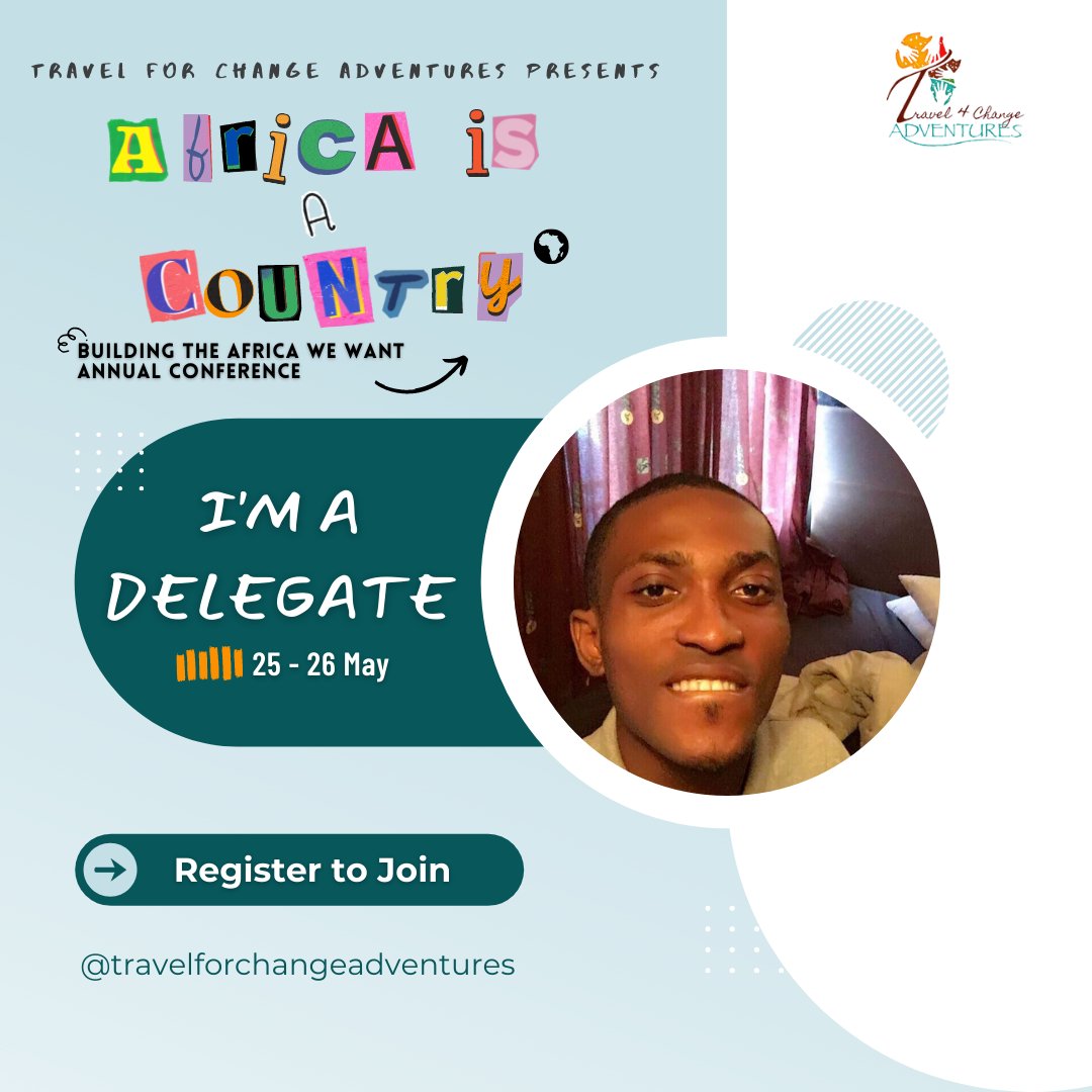 2022 Travel for Change Adventures (<a href="/Travelforchang_/">Travelforchangeadventures</a>) “Building the Africa We Want Annual Conference”.
Register and stand a chance to WIN!
Registration Link: forms.gle/ZCcNcz2nb6s15A…
#buildingtheafricawewantconference2022 #travelforchangeadventures #imadelegate #youthleadership