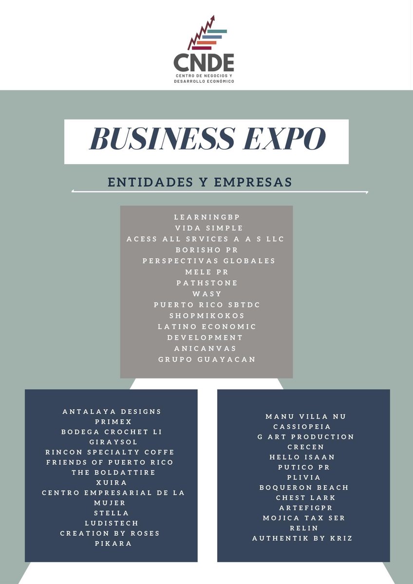 🚨BUSINESS EXPO🚨¿Dónde? Viernes 6 de mayo de 10am a 2pm en el lobby de ADEM.

- Oportunidades para internado
- Regalos para mamá 
- Regalos para ti

Es tu oportunidad de apoyar a empresas locales y de aplicar para internados que elevaran tu experiencia profesional.🔥