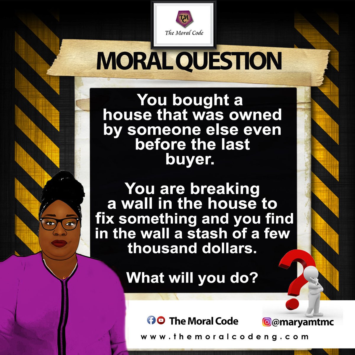 Maryam4TMC's tweet photo. An interesting question. ๐
๐ค
#themoralcode @abujastreets https://t.co/yPBBPK7Ooq