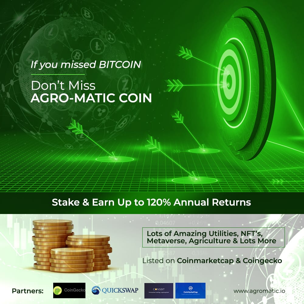 agro_matic's tweet photo. STAKE &amp; EARN ( 120% APY )
#agromatic $AMT #maticnfts #PolygonNetwork https://t.co/Bgs9hMR93H