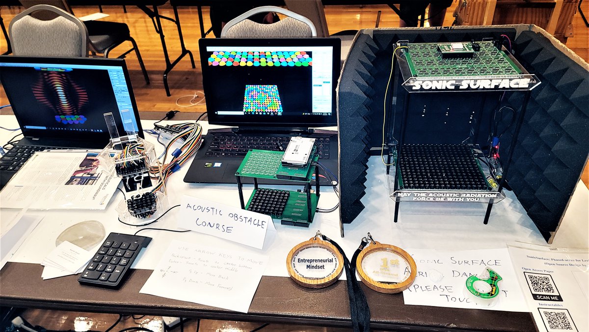 Congratulations to lab member Keerthi for inspiring the next generation of ultrasound engineers (and winning‘1st Place in the Best All Around Category’ and ‘Entrepreneurial Mindset’) with his acoustic levitator displayed at the BeAM Makerfest last week!!