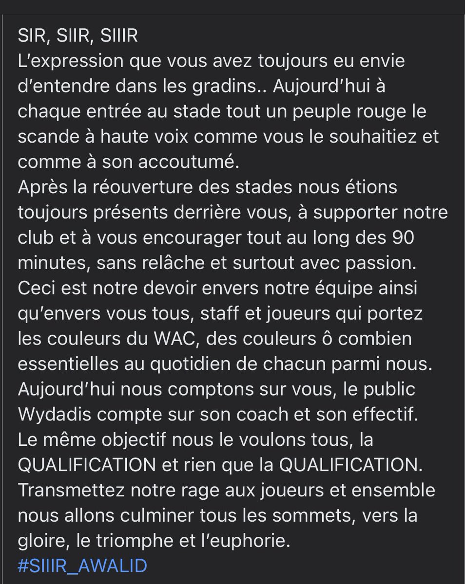 AEOB2123's tweet photo. #SIIIR_AWALID @WalidRegraguiof ❤️ COURAGE ! WE GOT YOUR BACK 👊🏻 https://t.co/dKSKY4pPug