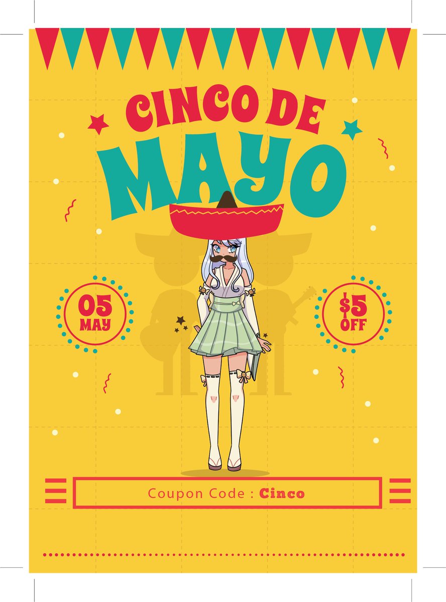 BanzaiKon's tweet photo. Use code: Cinco at checkout to save $5 when you purchase a BanzaiKon ticket 🎟 on https://t.co/qrAMS0PIws #CincodeMayo #rgv #anime #banzaikon https://t.co/7s5bBla8Ep