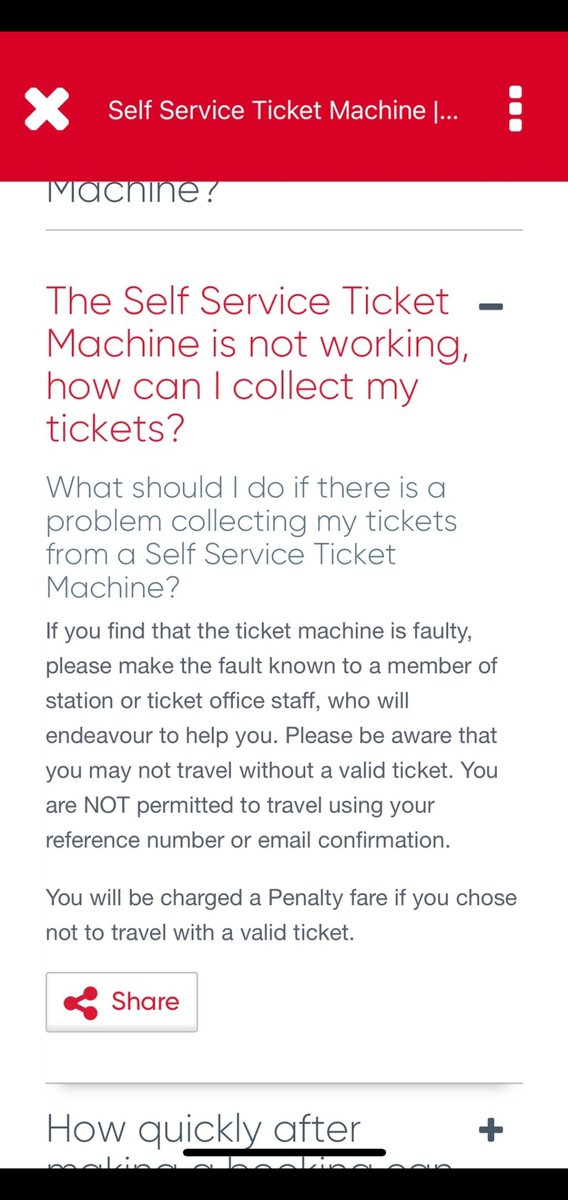 Courtneyraptorr's tweet photo. Hi @greateranglia 
The ticket machine at Alresford (ALR) -unmanned station, is still broken. Need to book some tickets to travel this weekend. I pushed the information point and was told to travel using the ref no. and confirmation email, your website says this: 
What can we do? https://t.co/G6cXv4n0oj