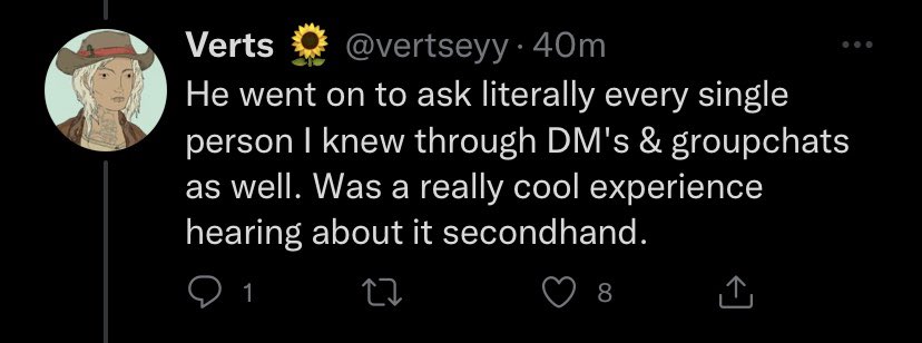 igotthe80hd's tweet photo. @cozypront @l2biscuit @vertseyy I think it’s this part 

Just better ways to go about it - totally get people catfish all the time but when it’s not the case it could for sure make someone uncomfortable https://t.co/vIzXl536hR