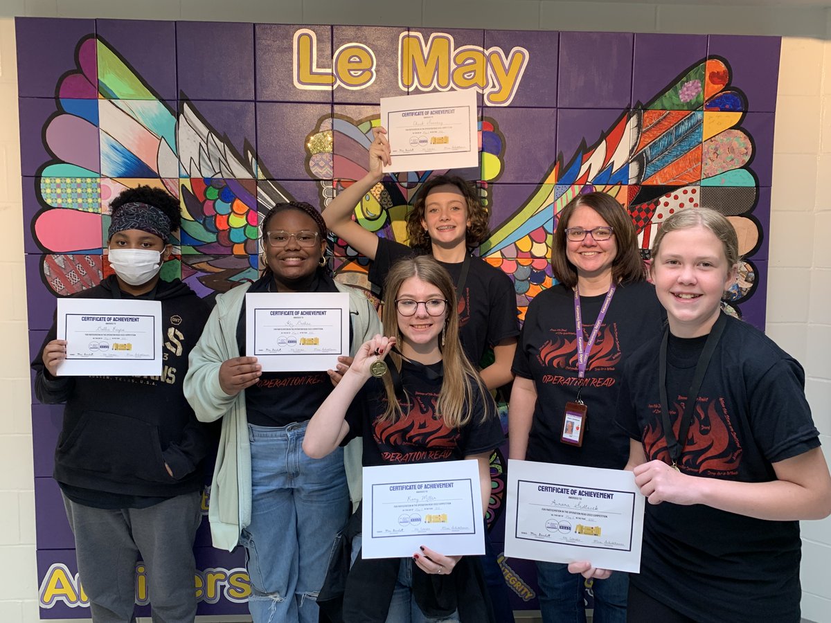 Congratulations to our Operation Read team that competed against other BPS schools today and took 2nd!!! We are so proud and will miss these outstanding 6th graders! #aspiretoinspire <a href="/BellevueSchools/">Bellevue Public Schools</a>
