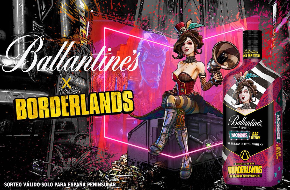 G4G_Revenant's tweet photo. ¿Quieres conseguir una Ballantine’s x Moxxi’s Bar Edition? Simplemente haz RT a este tweet y sígueme a mí y a @ballantines_ES #BallantinesxBorderlands. No lo olvides, haz un consumo responsable con Moxxi, bueno y con el whisky también xD https://t.co/rYJrLjD4GB https://t.co/g3le8JpSCf