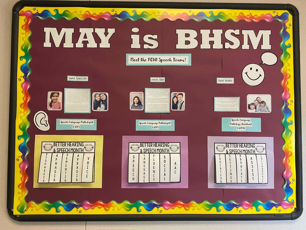 It's still Better Hearing and Speech Month and our SLPs are proving they are here for it! This informative bulletin board was at FoHi. Nice work speech team! #mayisbetterhearingandspeechmonth #speechteam 
<a href="/FontanaSelpa/">FontanaSELPA</a> <a href="/FontanaUnified/">Fontana Unified</a>