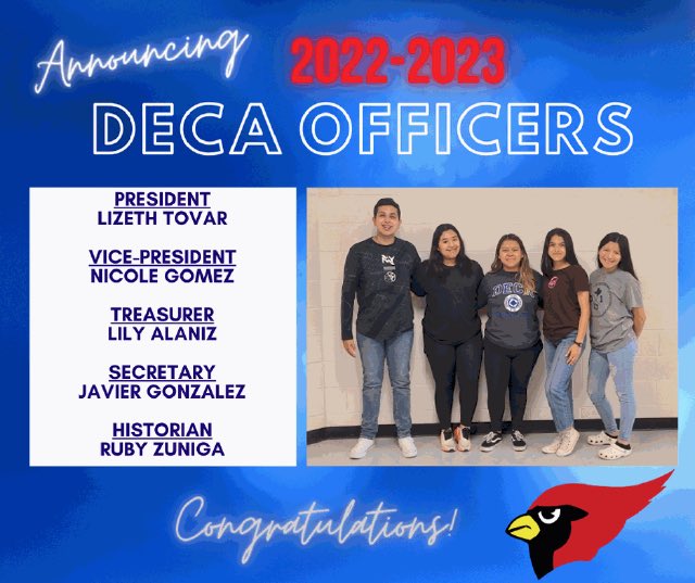 harlingendeca's tweet photo. 👋Say hello to our 2022-2023 DECA officers 👋 https://t.co/CCA4ebA2XU