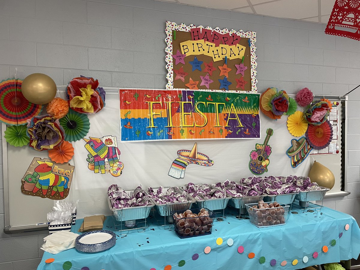 BSTElementary's tweet photo. We were showered with love today! Thank you @healinghouse for bringing some furry friends and thank you to our fabulous PTA for a terrific fiesta lunch! #TeacherAppreciationWeek #alwaysOURbest #stars #belmontstation https://t.co/K3kcTAEDxj
