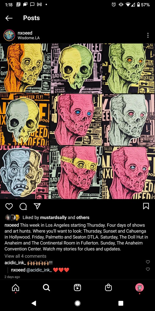 ATTENTION: Los Angeles area friends, down for an art hunt?

<a href="/nxoeed/">NXOEED</a> will be hiding art around town this weekend. 

We are also attending the <a href="/secretseshnfts/">SecretSeshNFTs‼️</a>
Party Tomorrow.

Follow NXOEED on IG for clues to find one!

instagram.com/nxoeed

#arthunt #LosAngeles #Hollywood