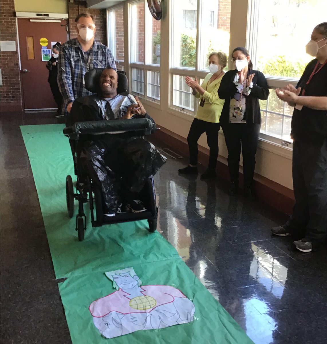 MathenyMedical's tweet photo. In celebration of Earth Day last week, our Red Zone residents held a special fashion show using all recycled items! How do you reuse and recycle in your home? 

#EarthDay #RedZoneRocks #MathenyMagic #recycling #recyclingideas #recyclingproject #recyclingfashion #recyclingmatters https://t.co/ph5U4iBLEF
