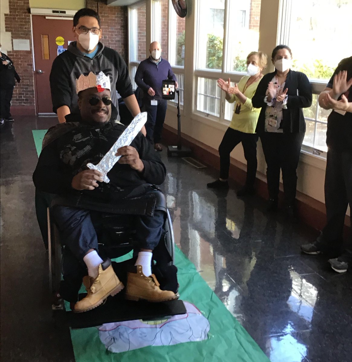 MathenyMedical's tweet photo. In celebration of Earth Day last week, our Red Zone residents held a special fashion show using all recycled items! How do you reuse and recycle in your home? 

#EarthDay #RedZoneRocks #MathenyMagic #recycling #recyclingideas #recyclingproject #recyclingfashion #recyclingmatters https://t.co/ph5U4iBLEF