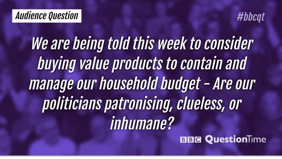 Our first question of the evening. #bbcqt