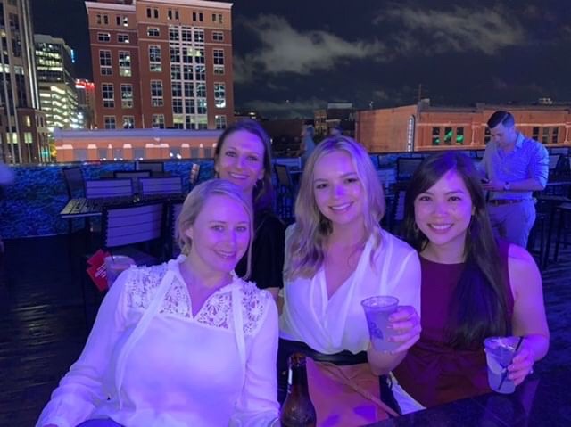 DRI YL members Ashley Scarpetta, Valeria Phan, Melissa Rose, Carmen Weite on Broadway in Nashville. #DRIYLC #DRIYoungLawyers #DRILawyers #YoungLawyers