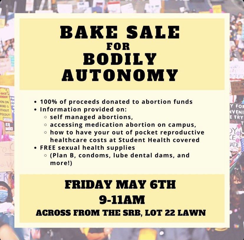 We will be having a bake sale alongside this! See y'all there ✨