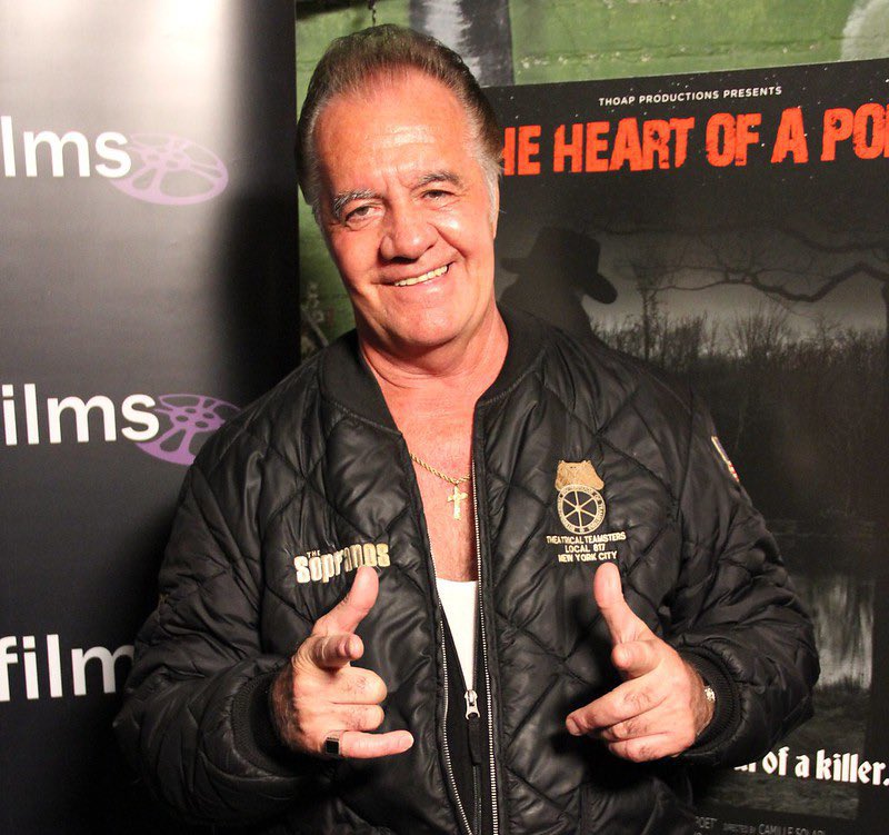UnionDrip's tweet photo. Tony Sirico with a custom made Teamsters Local 817 Sopranos jacket. https://t.co/GQsPXgGdTB