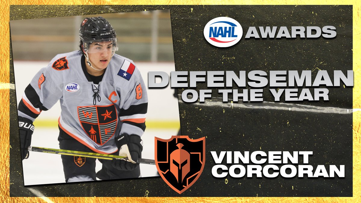 2021-22 #NAHL Defenseman of the Year: Vincent Corcoran, @WFWarriorsNAHL