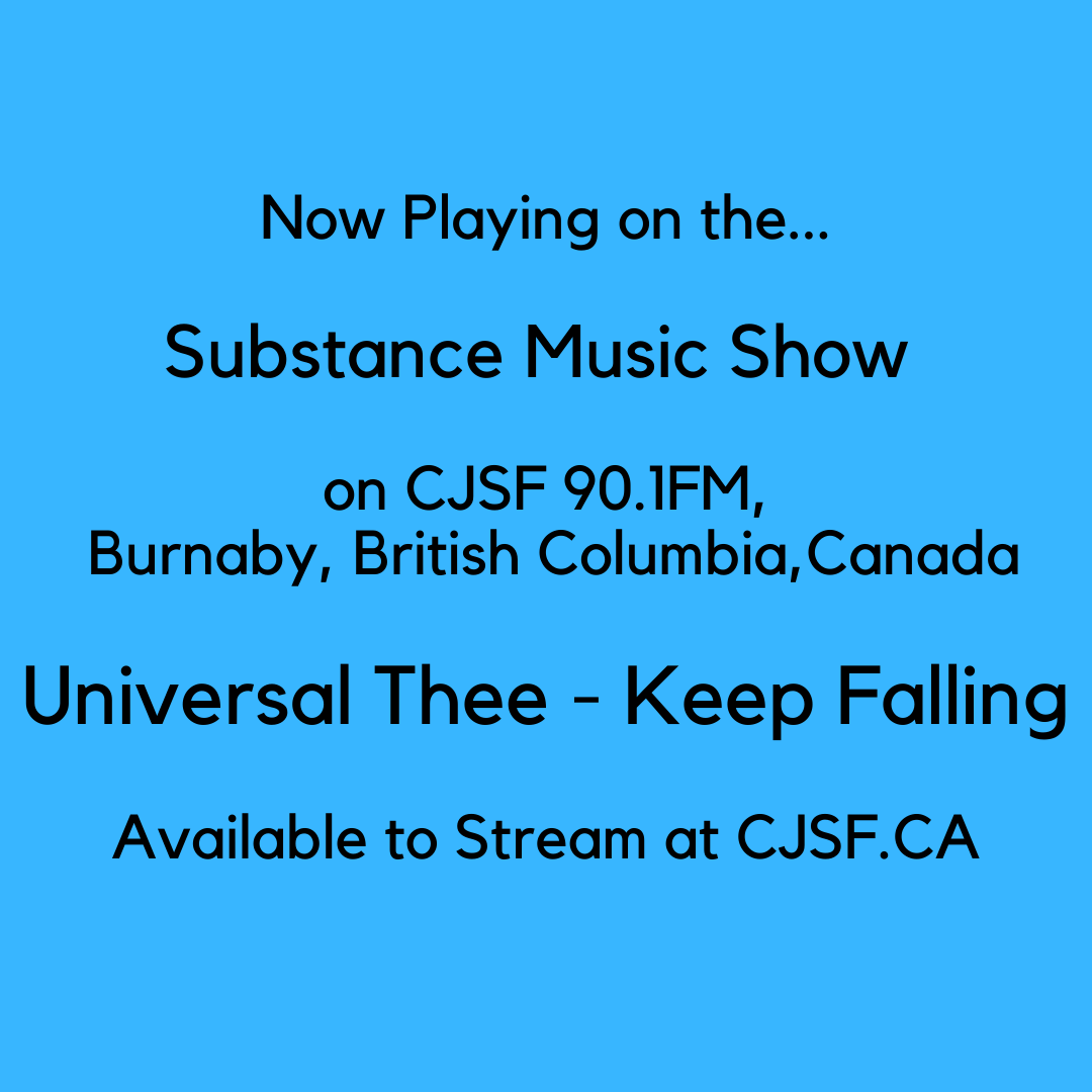 #NowPlaying on The Substance Music Show on 
<a href="/CJSF/">CJSF 90.1FM</a> Radio...

<a href="/universalthee/">Universal Thee</a> - Keep Falling

🇨🇦🏴󠁧󠁢󠁳󠁣󠁴󠁿
#music #indie #altrock #AlternativeMusic #indierock #rock #poprock #Scotland #Music #janglepop #ScottishMusic #Scottishmusicscene