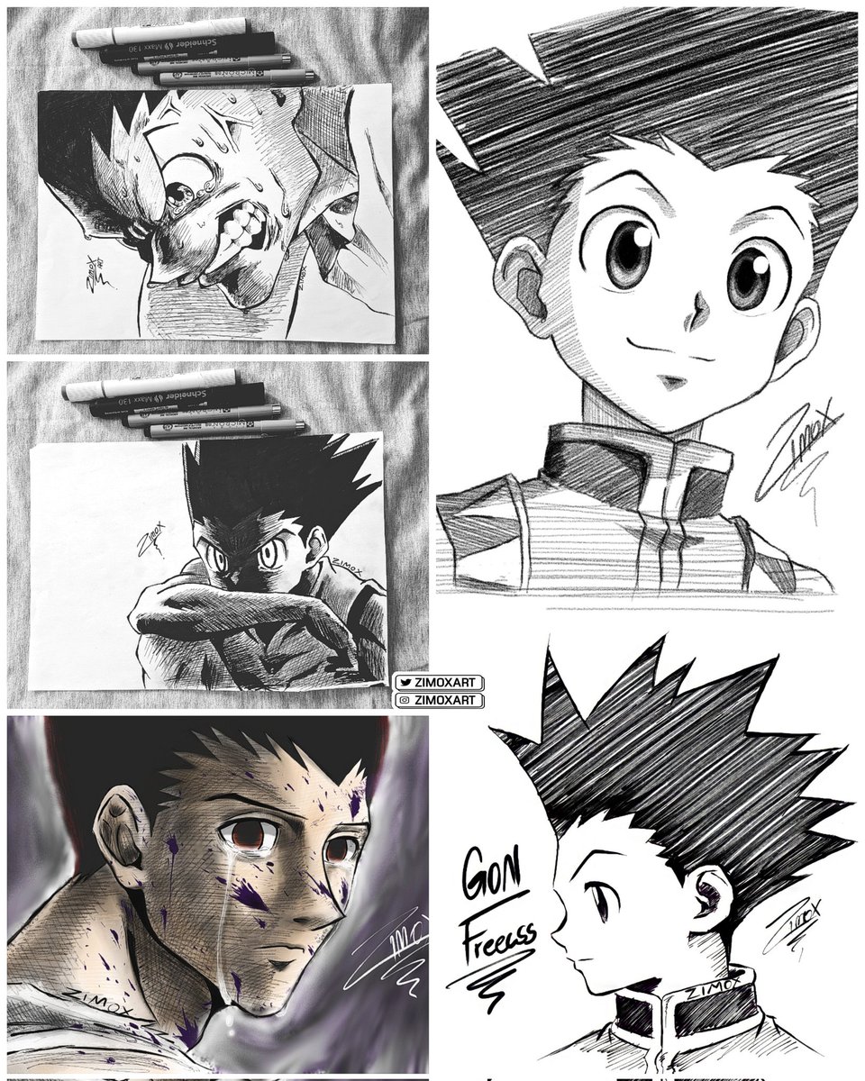 ZIMOXART's tweet photo. 05/05 يصادف يوم ميلاد غون فريكس وهذي تجميعية رسوماتي لهاته الشخصية 💚
Birthday boy 🎂 #Gon_freecss
#ZIMOXART ✍🏽 #hunterxhunter https://t.co/O1ZtsrMM6u