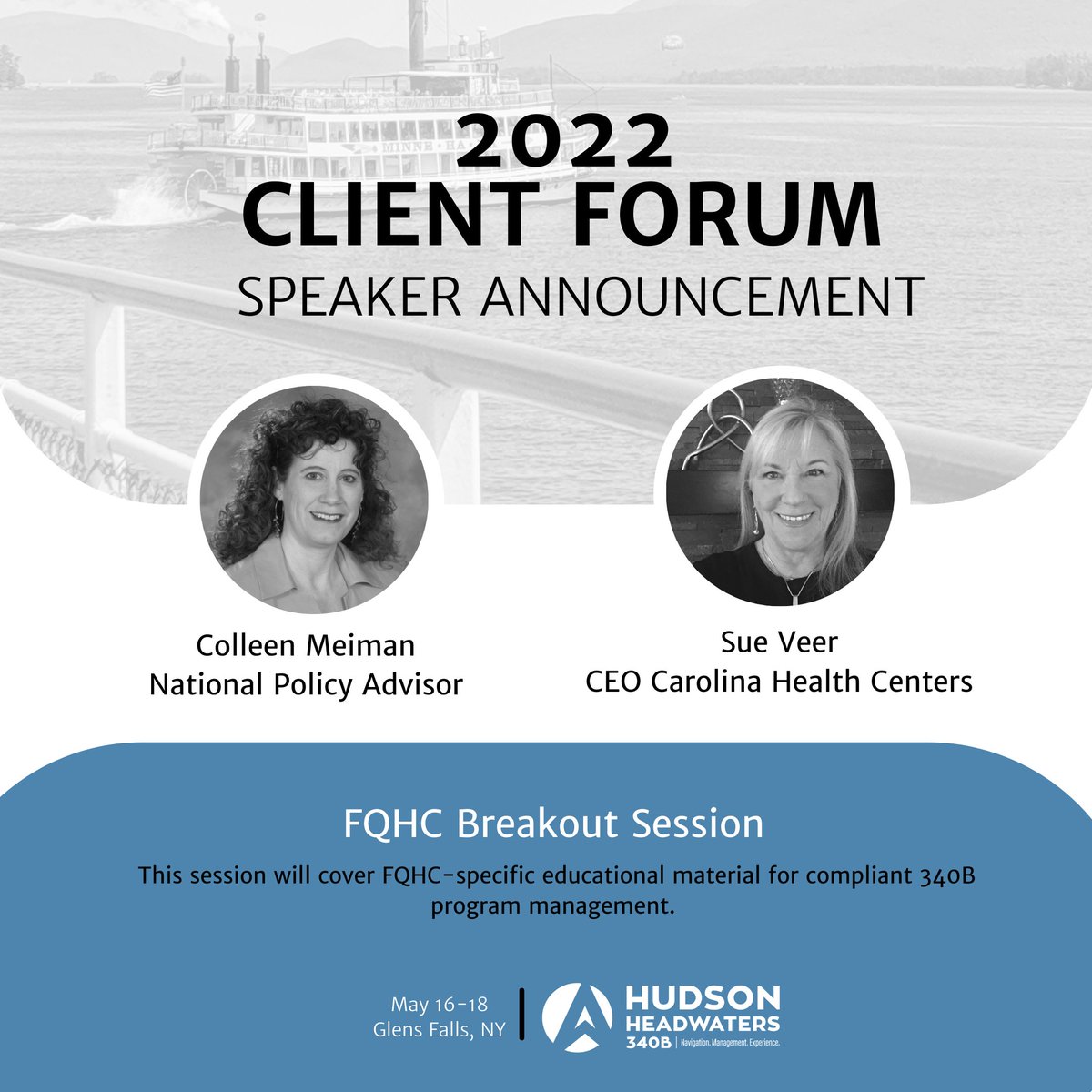 Hudson340B's tweet photo. Meet the speakers of the Hudson Headwaters 340B Client Forum for our first ever designation-type breakout sessions! https://t.co/c0omlOFxzS