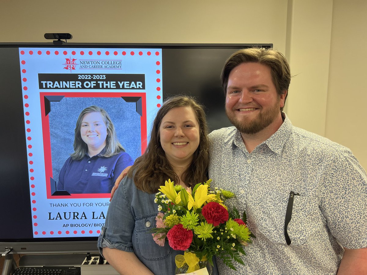 NCCA_Covington's tweet image. Congratulations to our 2022-23 Trainer of the Year, Laura Lambert!  We appreciate what you have brought to NCCA, STEM Institute, HOSA, and the Biotech program!  #myncca #ncssbethebest