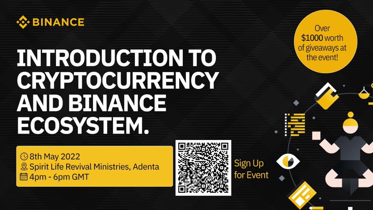 ProphElbernard's tweet photo. Join us for a #Binance walkthrough session as we explore "Introduction to Cryptocurrency and Binance Ecosystem"
8th May 2022 4PM UTC
Spirit Life Revival Ministries,Adenta, Ghana Register here :https://t.co/wQtuRcUbsd
Over $1000 giveaway to be won https://t.co/AEPA0sAAtq https://t.co/Ebrakevg7O