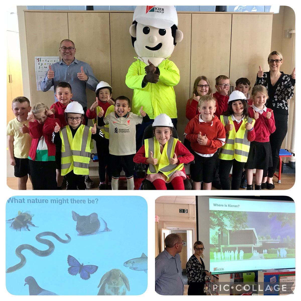 FfynnonTafPri's tweet photo. Diolch yn fawr @kierconstruct for a fantastic presentation today! We all enjoyed learning more about the construction of our new build and keeping safe! 😊 🏫 #thermalspring #ecofriendly #ambitiouscapablelearners https://t.co/0OhZ2ihQnV