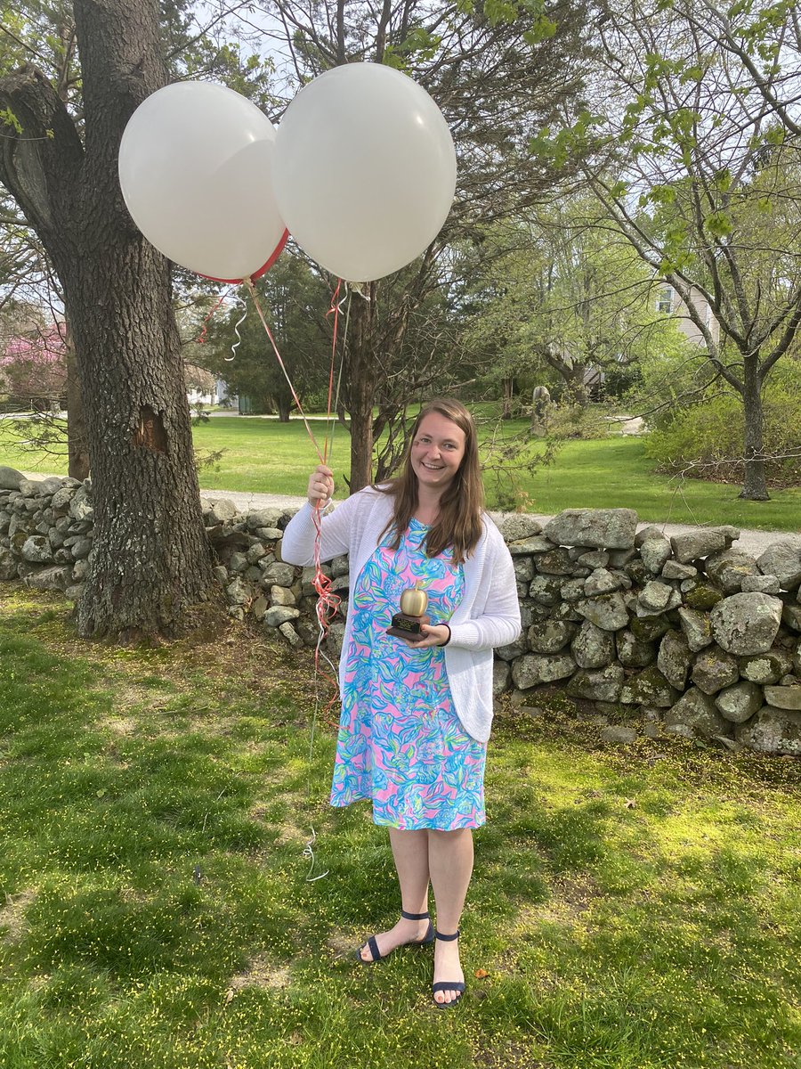 Travis1713's tweet photo. Today was a dream! It was truly an honor to be the recipient of the NBC 10 Golden Apple Award surrounded by my students, coworkers, friends and family. I am grateful to work along side such dedicated, caring and supportive educators! @HathawaySchool @AInfanteGreen @RIDeptEd https://t.co/Z5K5wSoiEU