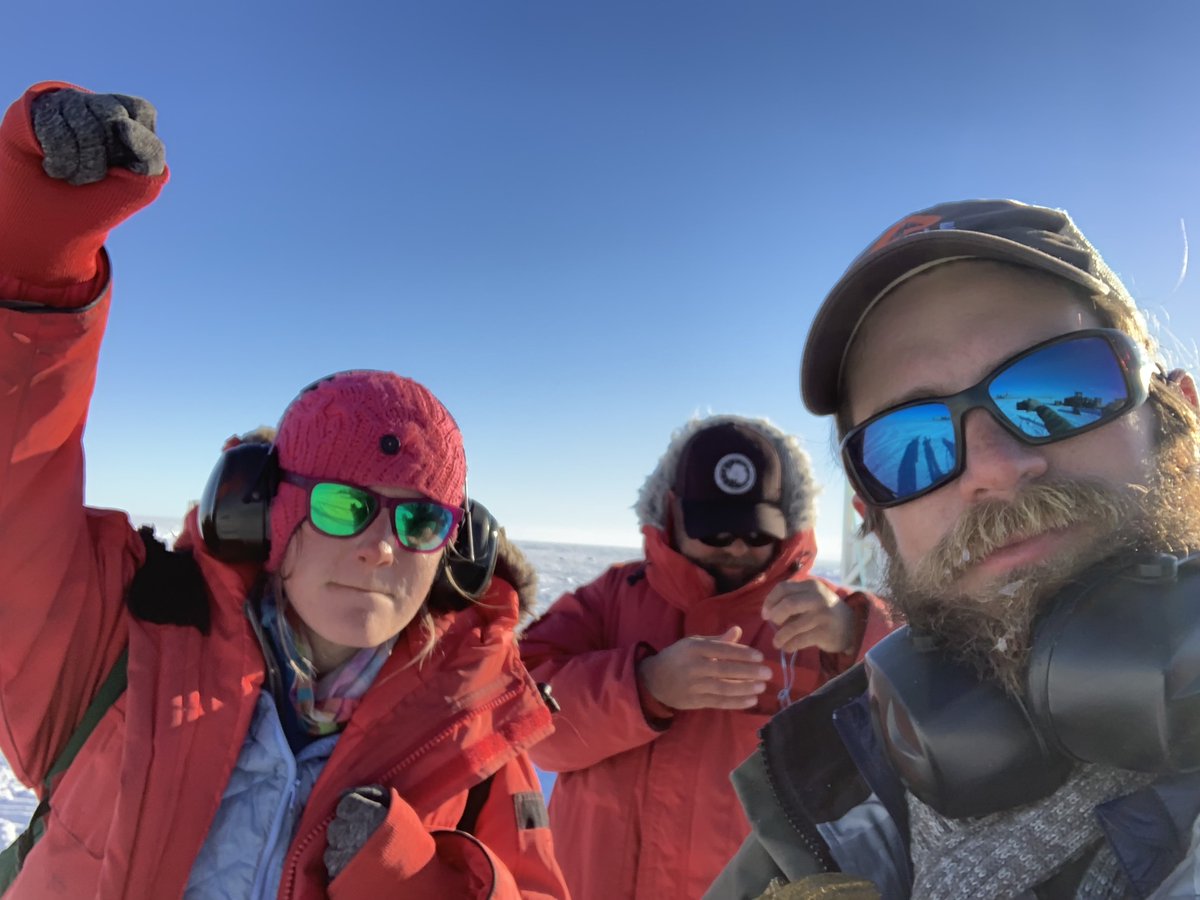 grumplesiggy's tweet photo. A few choice scenes: @kerrywkey rocks out while I take a nap; @h2chlobot enjoys our holiday dinner; the team eats lunch on our last move day; Chloe celebrates a plane arriving to pick us up after 2 months in a tent. A remarkable field season. More #subglacialsecrets to come!(7/7) https://t.co/Y8O5EhAU5e
