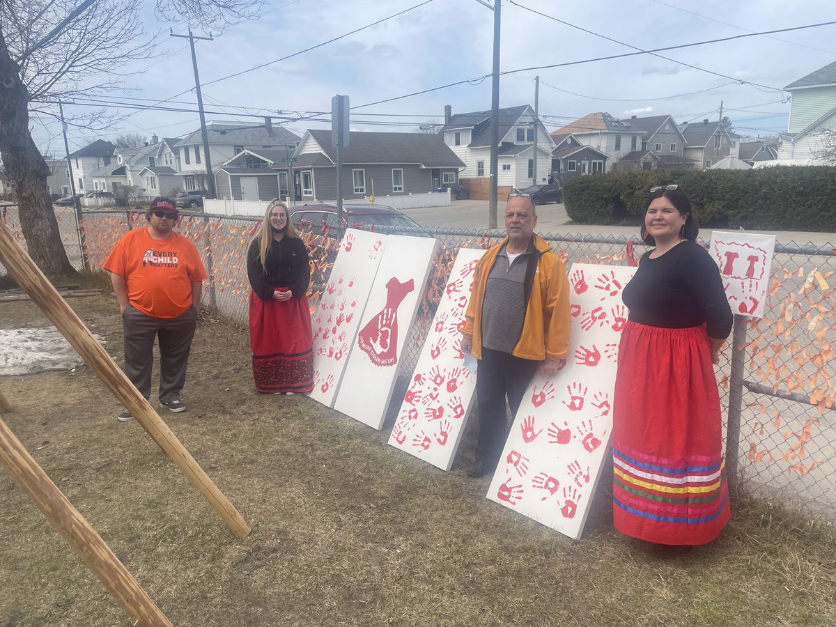 Today is Red Dress Day. I stopped by the Timmins Native Friendship Centre today as part of their campaign to raise aware for Missing and Murdered Indigenous Women and Girls Day. #NoMoreStolenSisters #MMIWG2S #GoneButNotForgotten