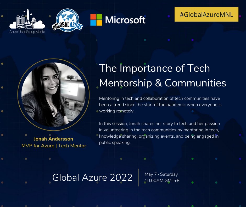 cjkodare's tweet photo. Iโm speaking again this year at @GlobalAzure 2022 at @azugmnl on two sessions! ๐
Join me together with other Filipino experts in the Philippines ๐ต๐ญ and around the globe on #GlobalAzureMNL
#azure #mvpbuzz #community #filipinomvps #filipinosintech #filipinasintech https://t.co/E6CCjsyxxX