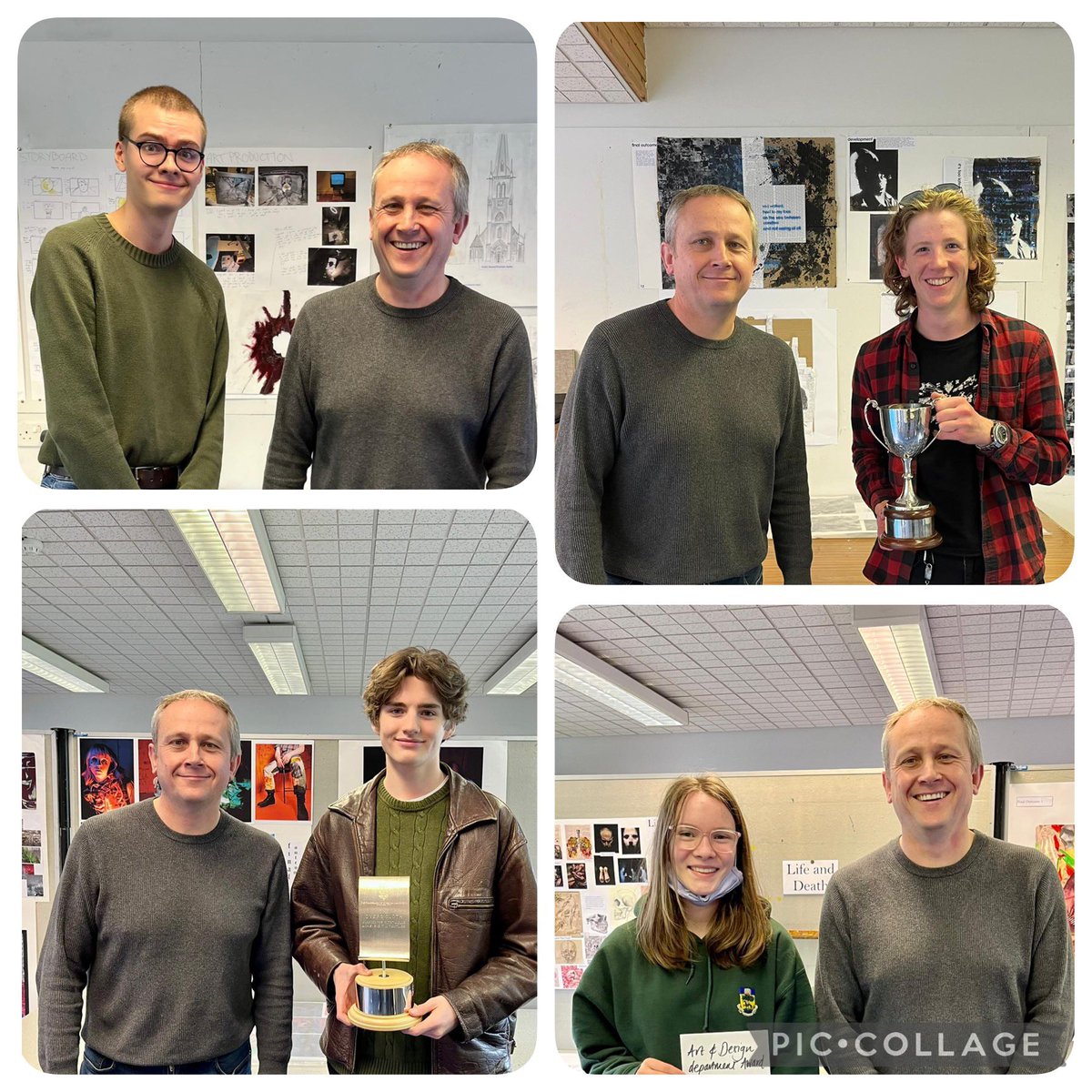 We had a little Covid-safe prize giving for our Advanced Higher students today in partnership with local community organisations. Mr Abbot presented the Provost Lindsay &amp; Dyers Guild trophies to our deserving winners - Douglas, Matthew, Ella, Eve &amp; Jamie 🎉<a href="/Linlithgow_Acad/">Linlithgow Academy</a>