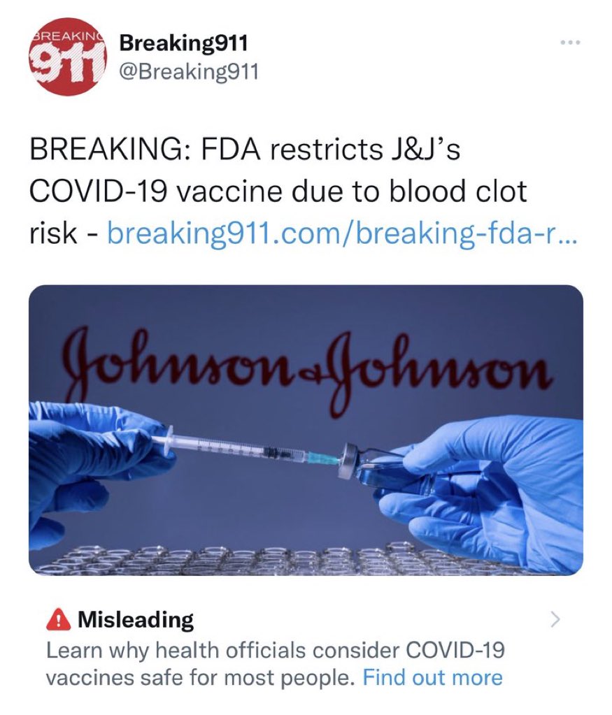 cwt_news's tweet photo. 🤡🌎 Twitter marks FDA announcement as misinformation https://t.co/N7OMQ5TjQ3