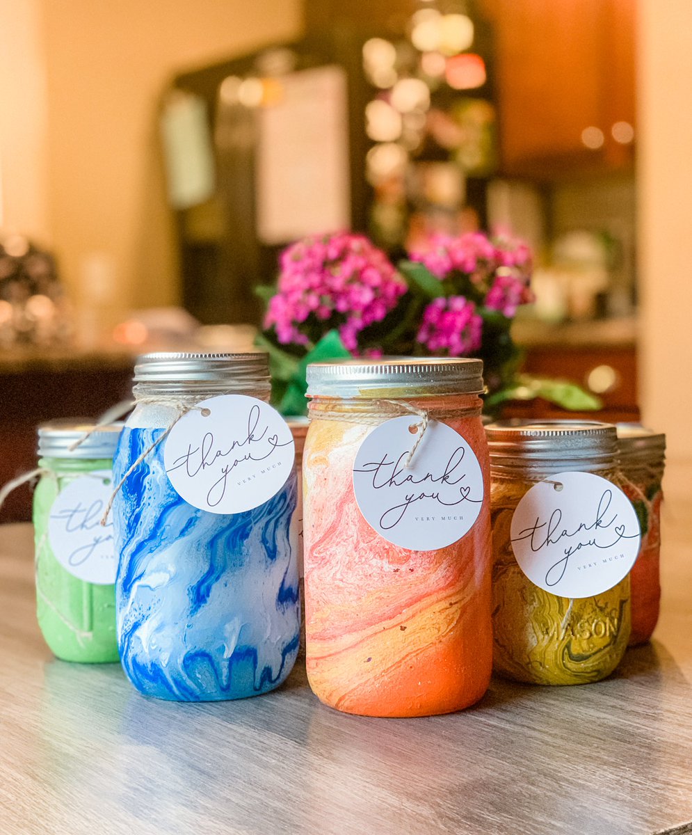 My son made these jars and filled them with candy for his teachers as an appreciation gift. He’s so excited to deliver them tomorrow!
