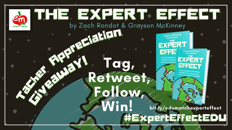 📚Book Giveaway!📚

In honor of Teacher Appreciation Week &amp; The Expert Expedition dropping in 12 days, we are giving away 2 signed copies of The Expert Effect! 
1 entry for each:

-Retweet
-Tag Friends
-follow: <a href="/MrRondot/">Zach Rondot</a> <a href="/GMcKinney2/">Grayson McKinney, Ed.S</a> <a href="/ExpertEffectEDU/">The Expert Expedition: Out Now!</a> 

Winners announced on 5/9