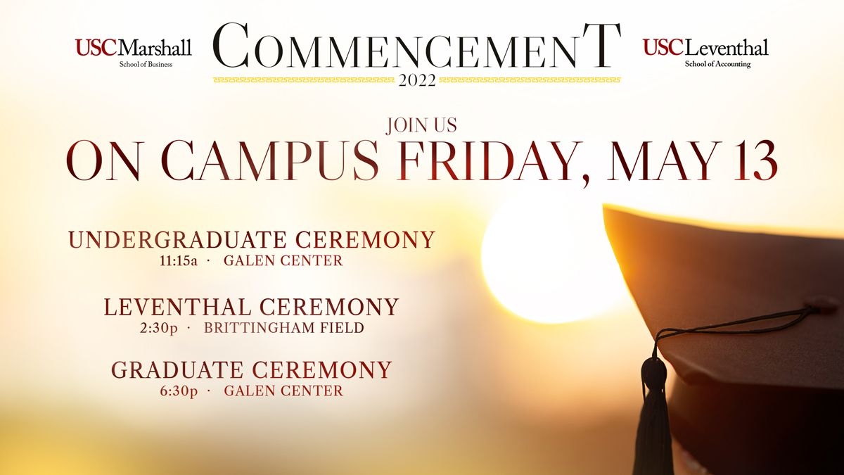 We look forward to our in-person commencement ceremonies next week. Learn about the celebrations that will take place throughout the week and accommodations that will make your visit enjoyable and memorable by visiting this link ⤵️

marshall.usc.edu/about/commence…