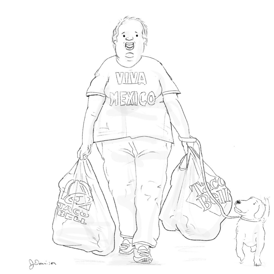 joedonnison's tweet photo. Sketch of a guy who friggin’ LOVES Cinco de Mayo. 🌮🌮🌮
.
.
.
#CincodeMayo #cartoon #editorialcartoon #CartoonistsDay https://t.co/gNdMnbXjQ3