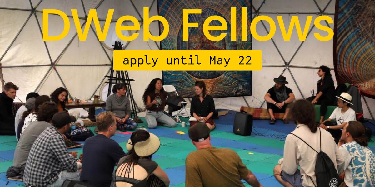 GETDWeb's tweet photo. DEADLINE EXTENDED: The deadline for #DWebFellows applications has been extended to May 22. If you or someone you know is working on projects with communities that use decentralized technologies, this is for you. Visit https://t.co/9ZmgPdJN71 https://t.co/flb8q5VUY8