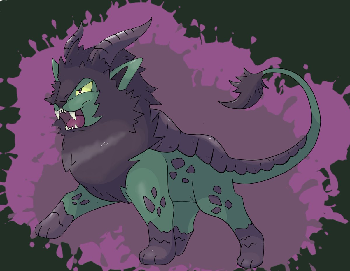 GRaptor28's tweet photo. Manticoras bestias feroces y ponsollozas de carácter vil y nesia les presento a las Manticoras hechas para mi colega @CainRickstone 😈 #comission #digitalart #comissionsopen #comisiones #fakemon #Pokemon #retofakemon #ComisionesAbiertas https://t.co/TeCrDJUgUC