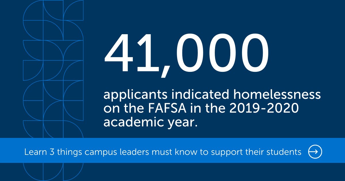 EAB's tweet photo. Because homelessness continues to be a pressing concern, we’re revisiting our panel with Unconquered Scholars from #CONNECTED19 to shed more light on the barriers that students who have experienced homelessness face and how campus leaders can help. https://t.co/1xSLPRplBz https://t.co/BfAsx3T6Vq