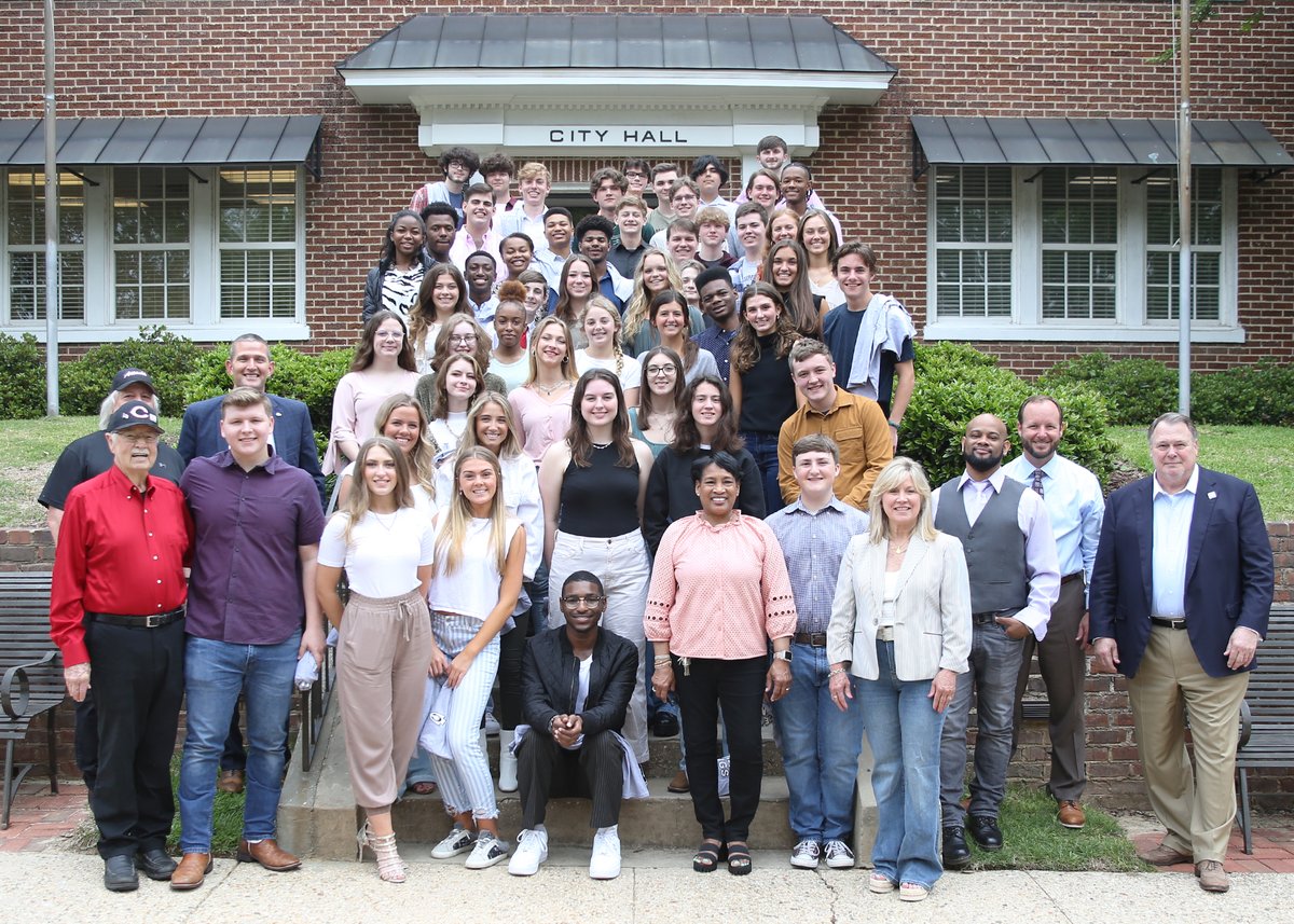ClintonSchools's tweet photo. The @city_of_clinton welcomed Clinton High School's @Clinton_Attache to City Hall to celebrate the show choir's national record setting 23rd straight Grand Championship win.

Mayor Phil Fisher commended the group on their work ethic and continued success. https://t.co/3y7Fd91BGi