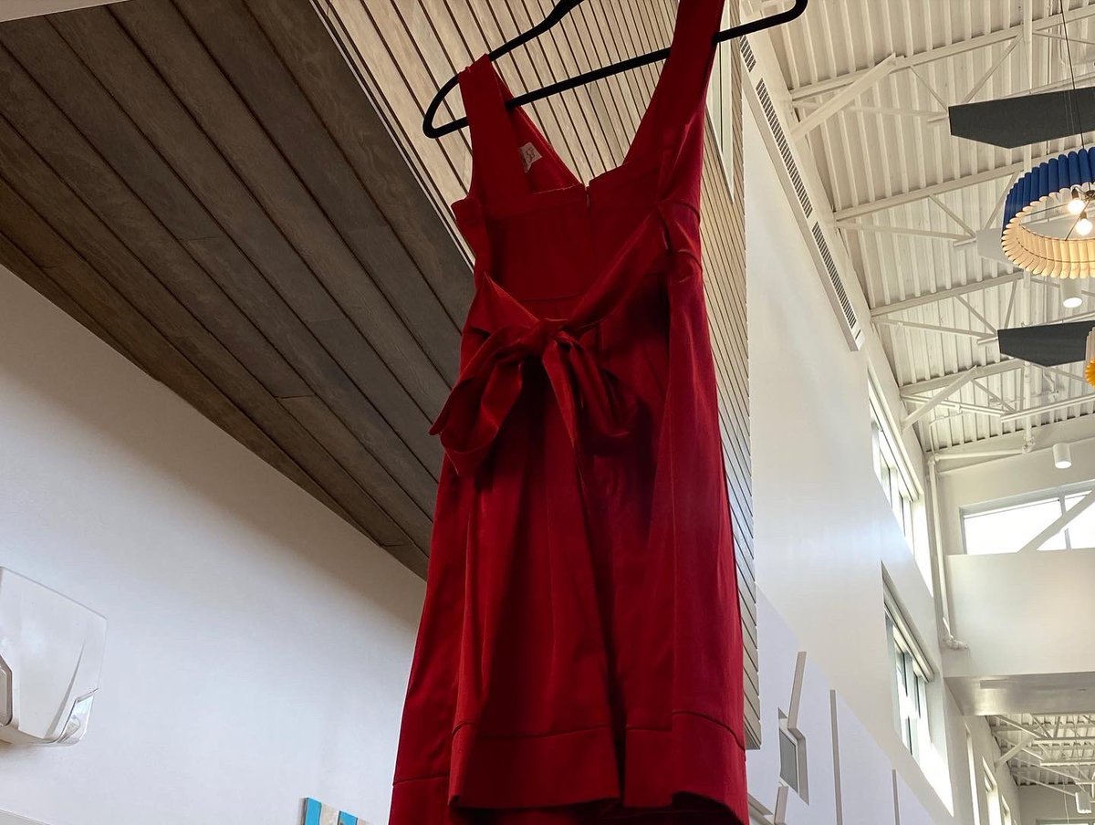 We remember at Alex Janvier School

Red dress day is a day of honouring missing and murdered Indigenous people. It’s a day to raise awareness and education about this tragedy.

The dresses are empty, so that they evoke the missing women who should be wearing them.