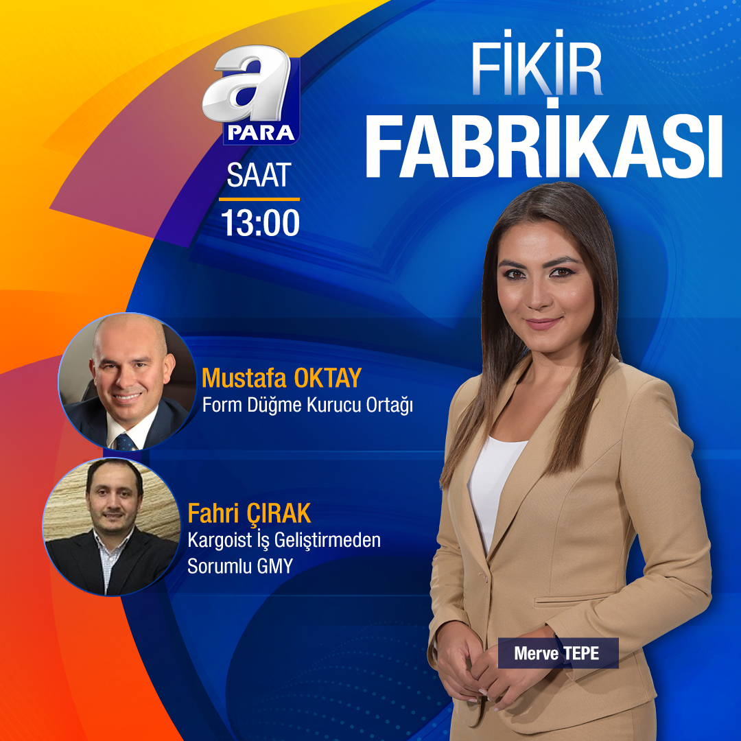 Fikir Fabrikası'nda Merve Tepe'nin konukları

📍 <a href="/DugmeForm/">Form Button</a> Kurucu Ortağı Mustafa Oktay (<a href="/Mustafa89151941/">Mustafa Oktay</a>)
📍 @kargoist İş Geliştirmeden Sorumlu GMY Fahri Çırak 

🕐 13:00'da A Para'da!